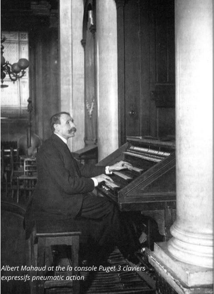 Albert Mahaud at the la console Puget 3 claviers expressifs pneumatic action
